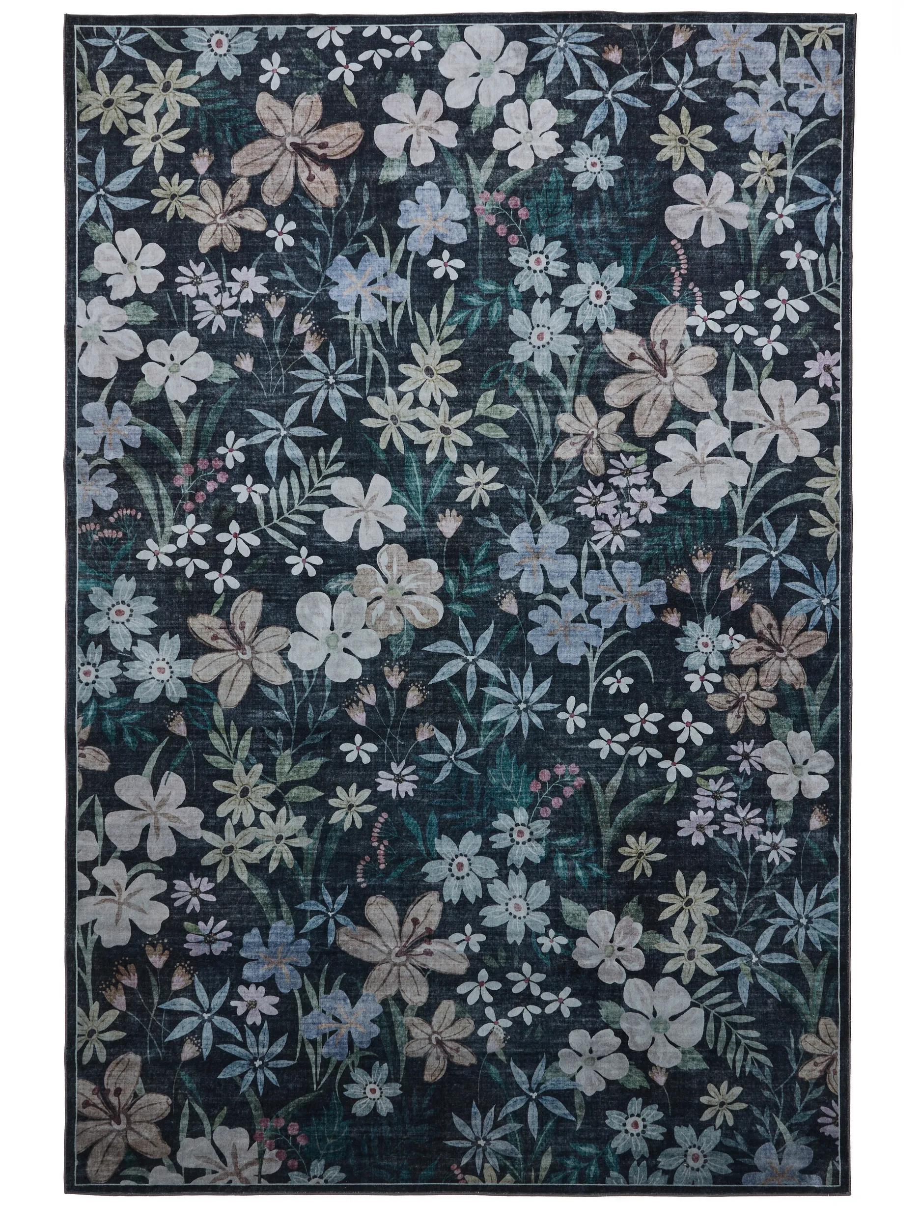 Alfombra lavable Milly multicolor/negro