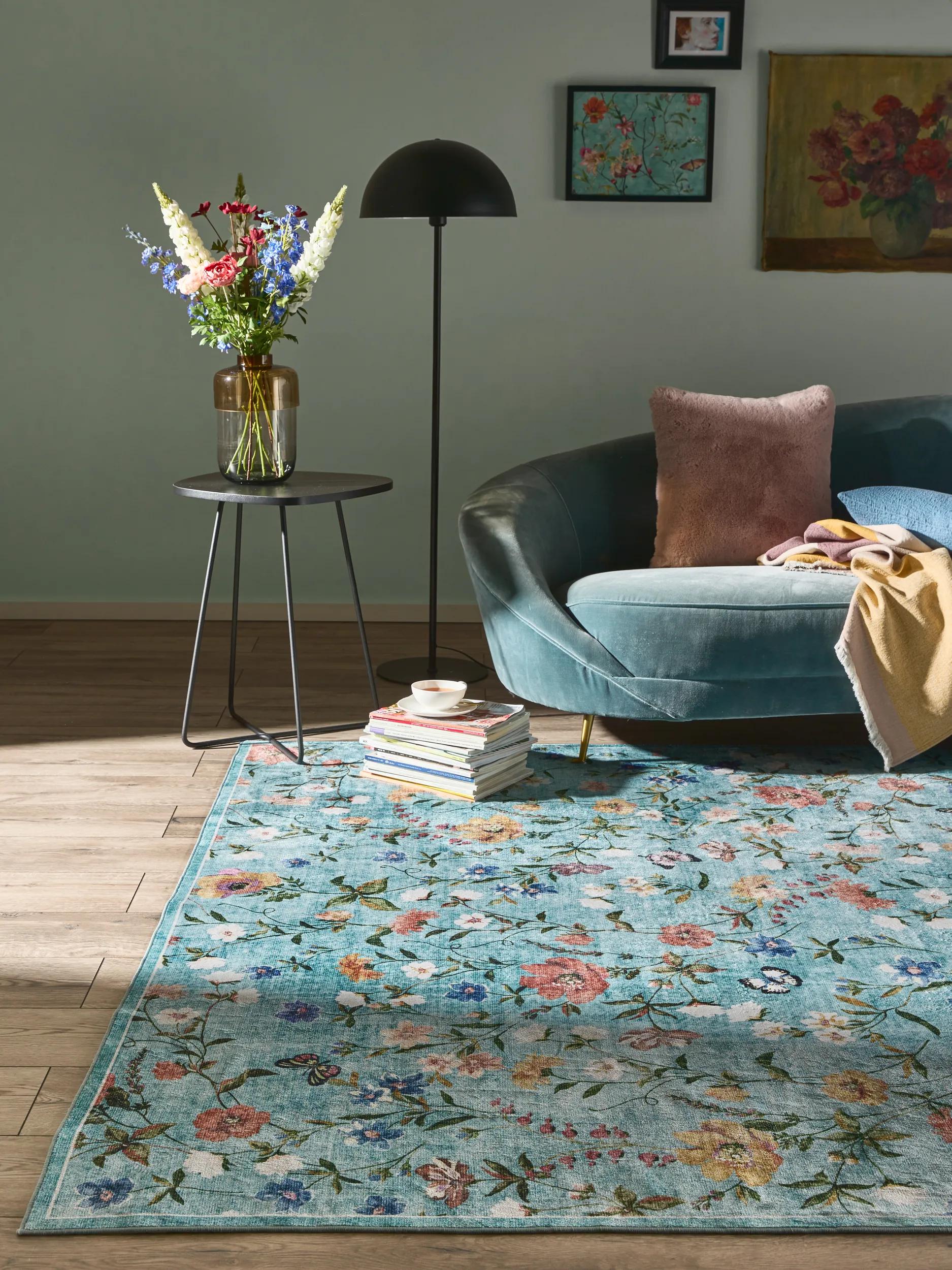 Washable Rug Milly Multicolour/Turquoise