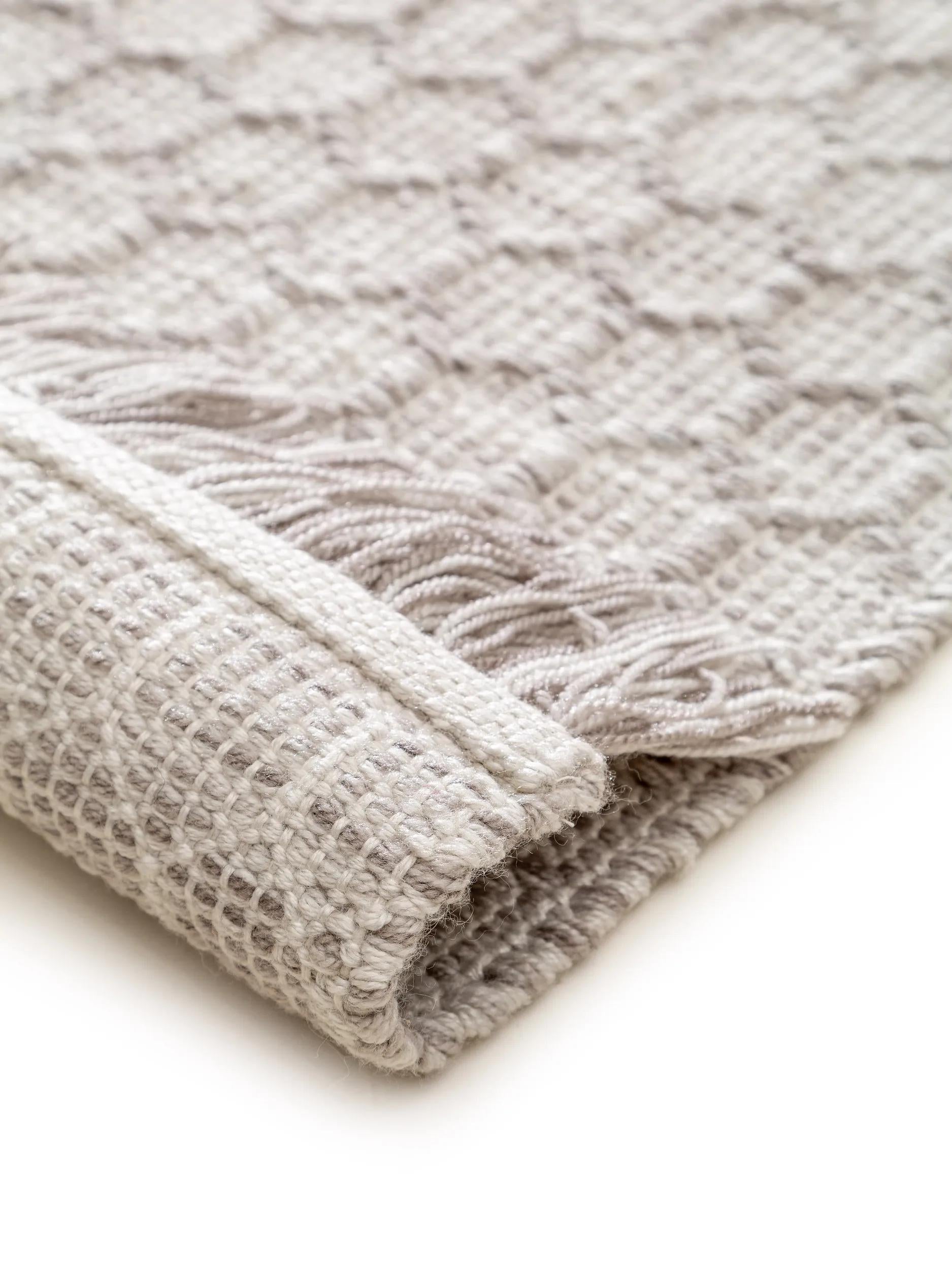 Rug made from recycled material Mimpi Light Grey
