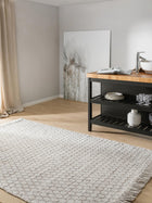 Rug made from recycled material Mimpi Light Grey