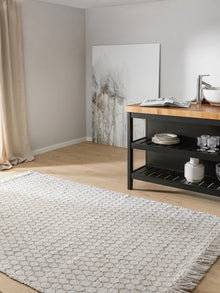 Rug made from recycled material Mimpi Light Grey
