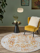 Tapis lavable Miray Gris/Orange