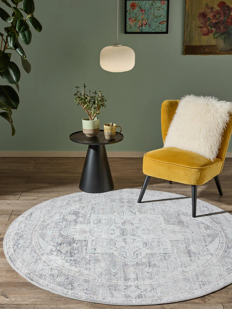 Washable Rug Miray Grey