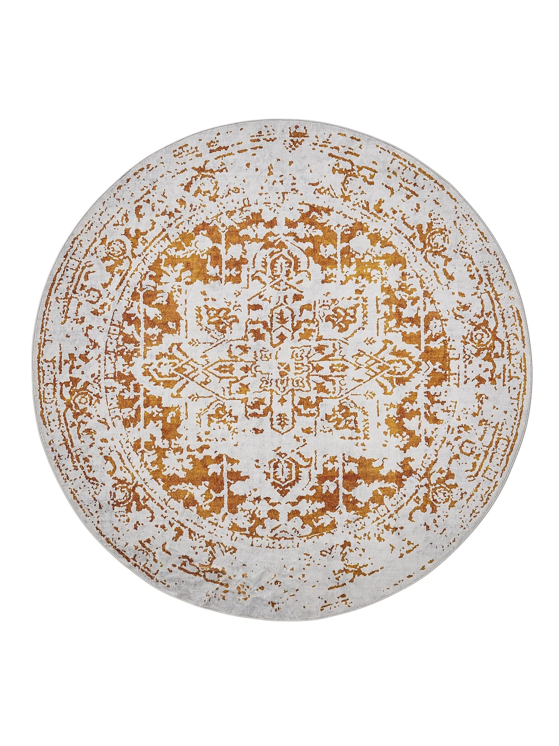 Tapis lavable Miray Gris/Orange