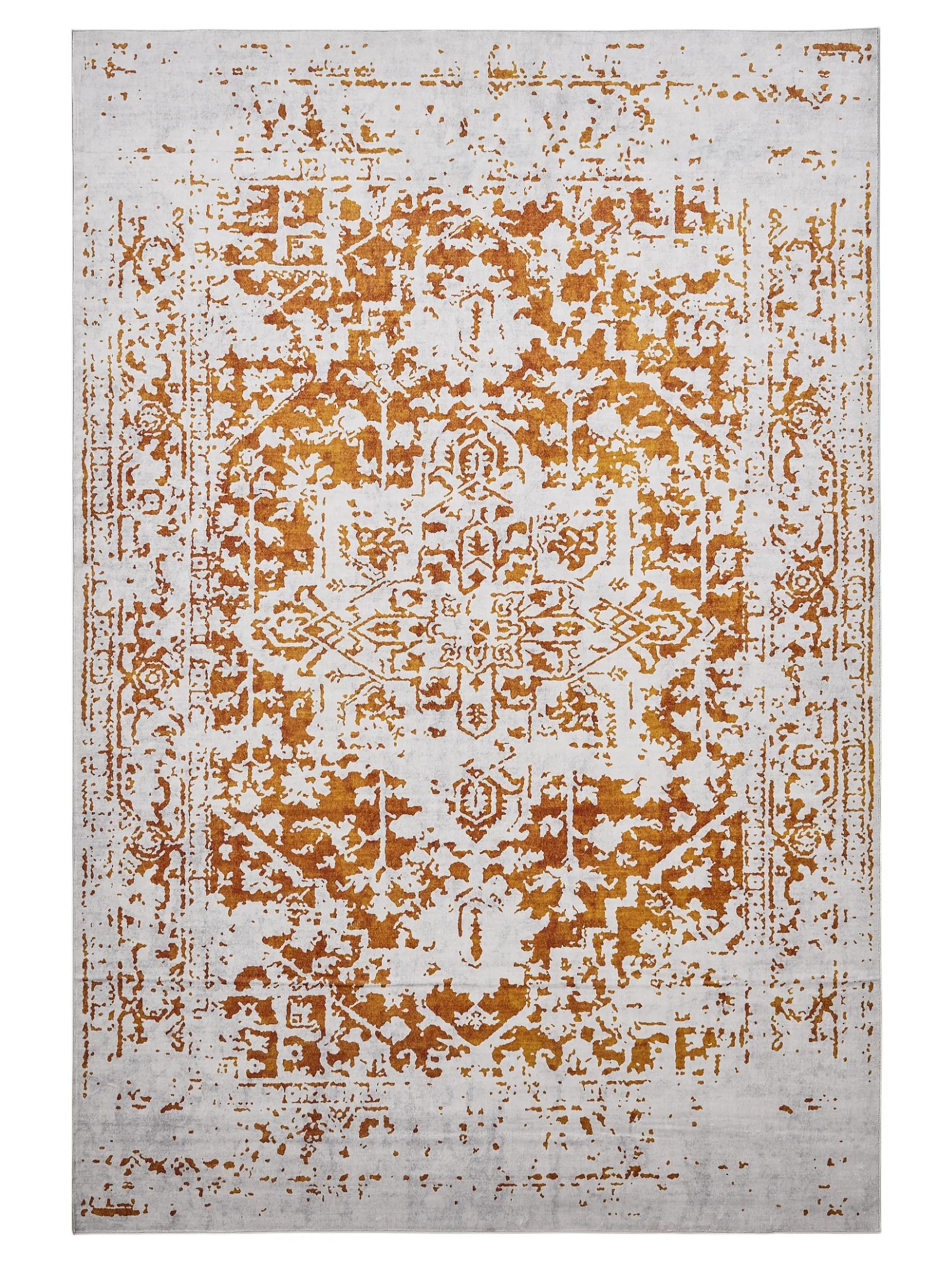 Washable Rug Miray Grey/Orange