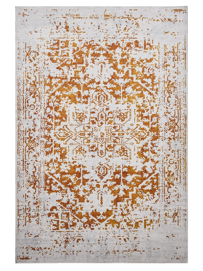 Washable Rug Miray Grey/Orange