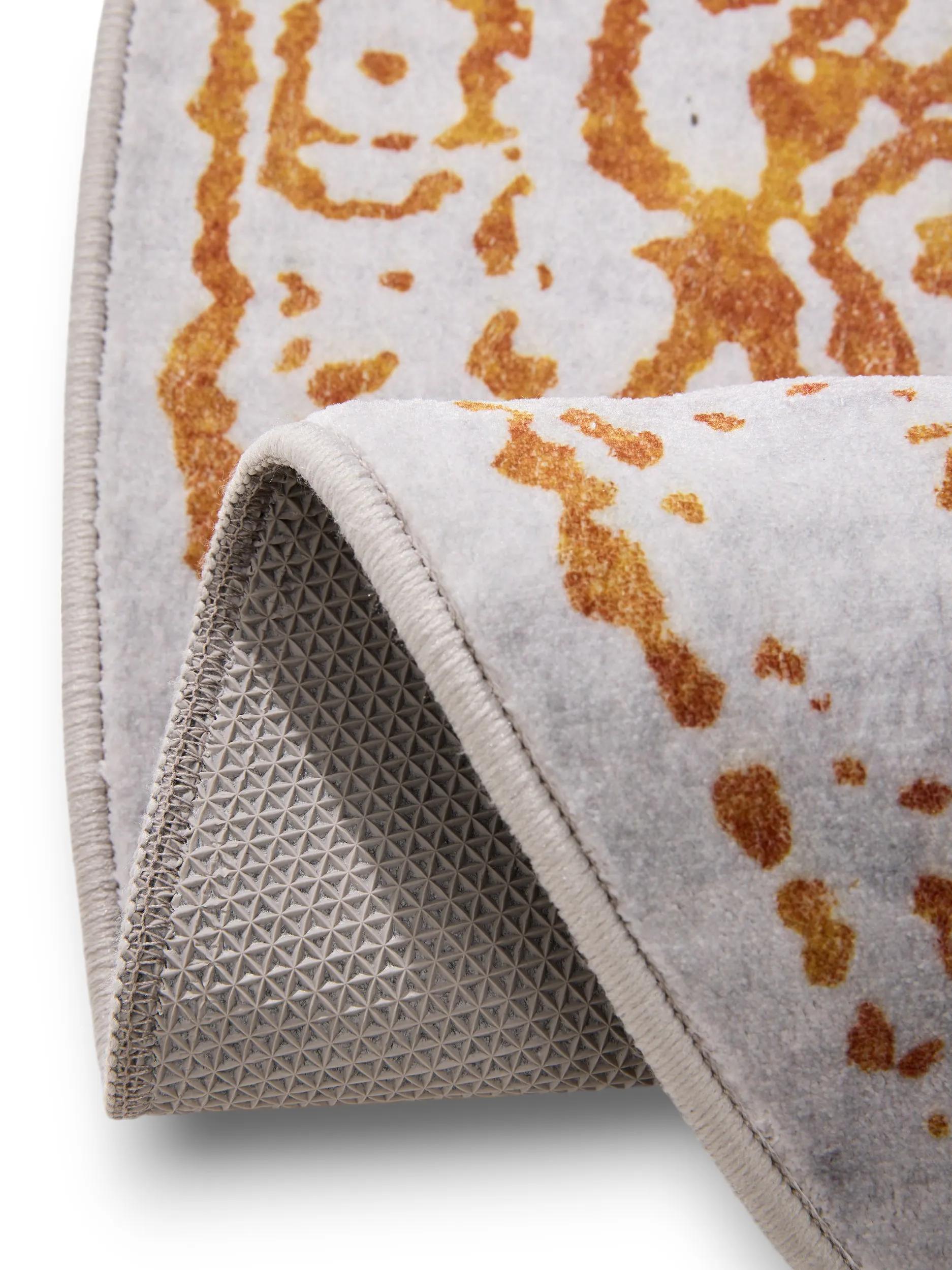 Tapis lavable Miray Gris/Orange