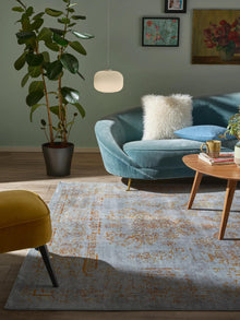 Washable Rug Miray Grey/Orange