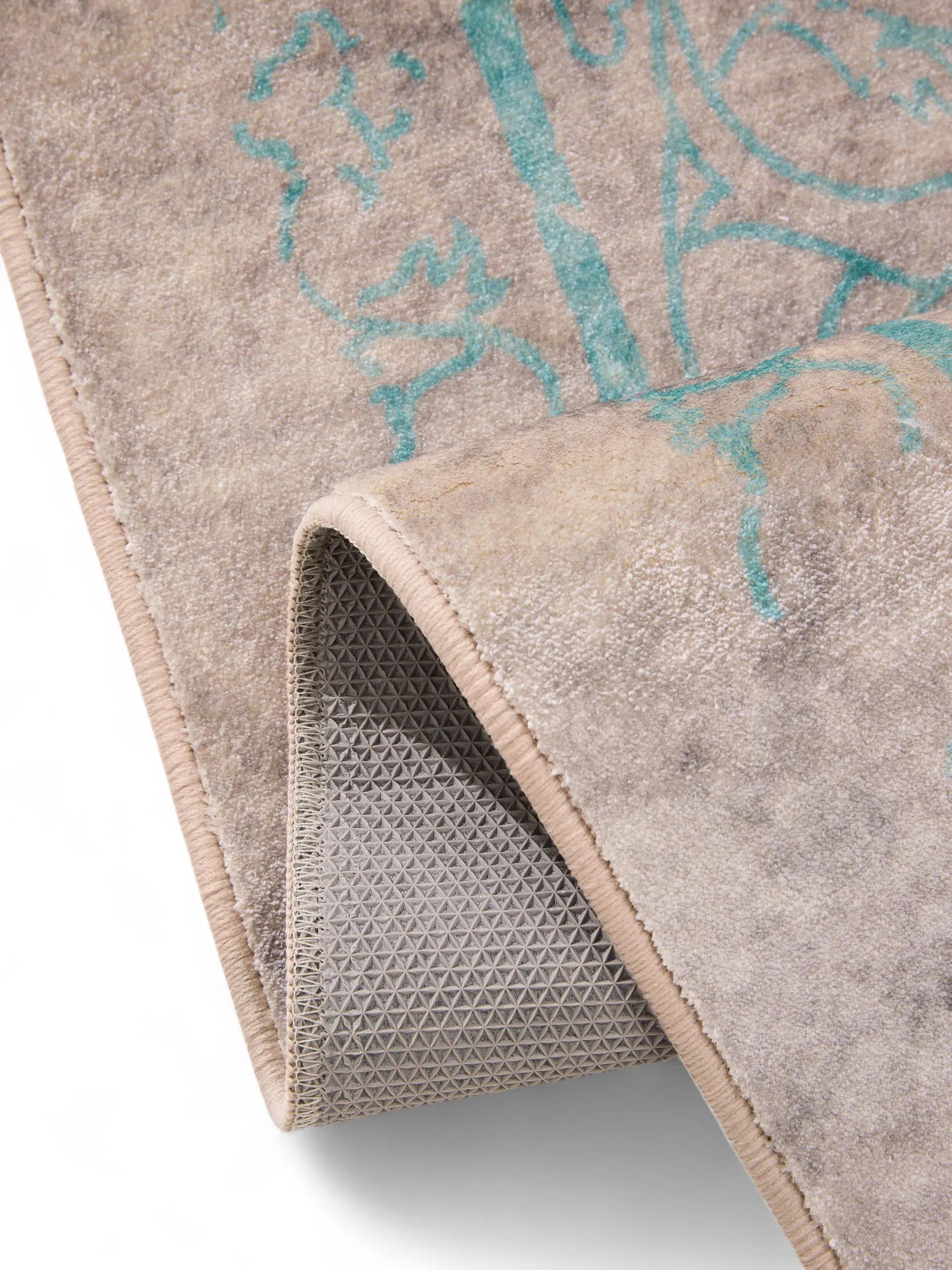 Washable Rug Miray Grey/Turquoise