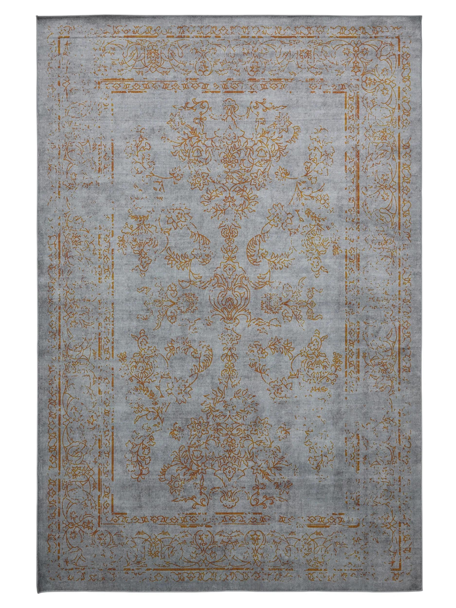 Washable Rug Miray Grey/Orange