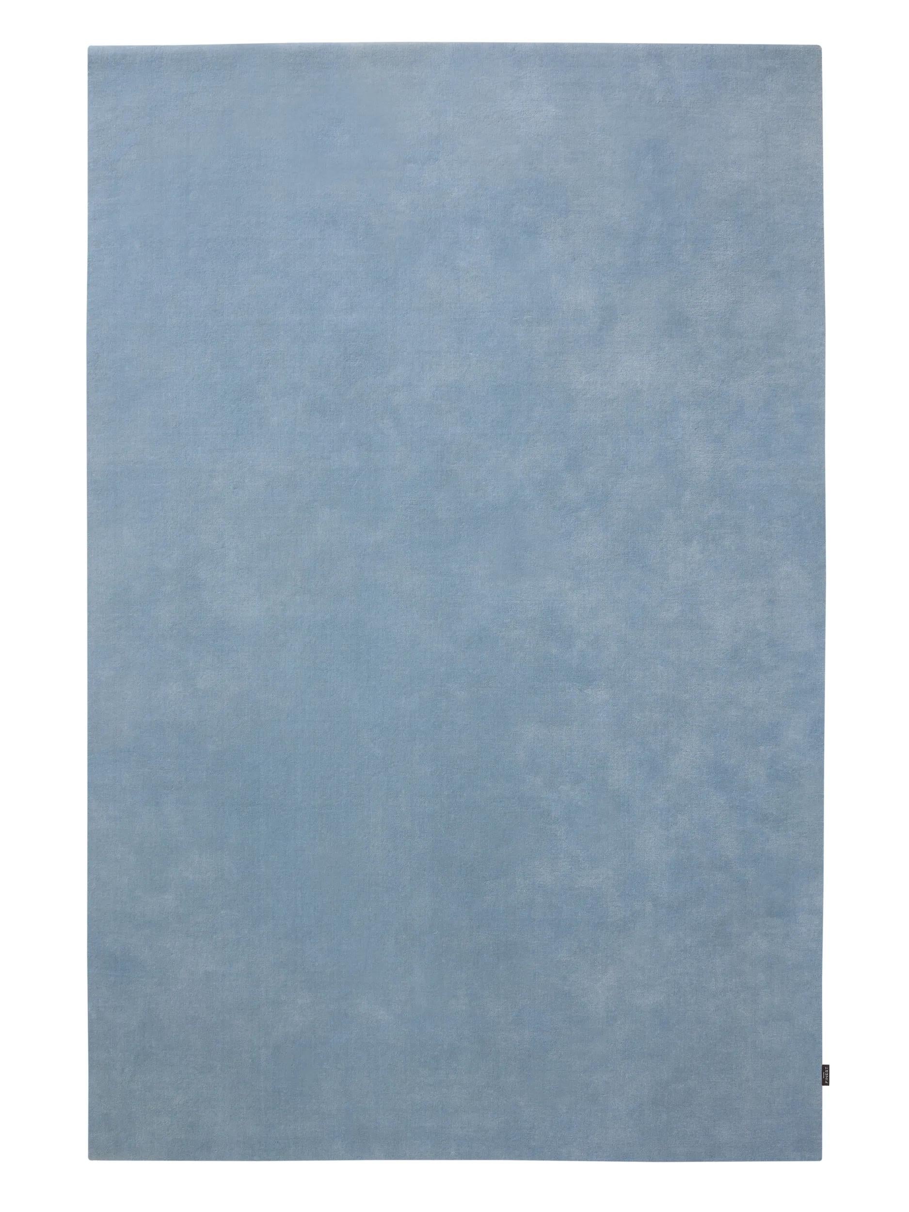 Wool Rug Mono Light Blue