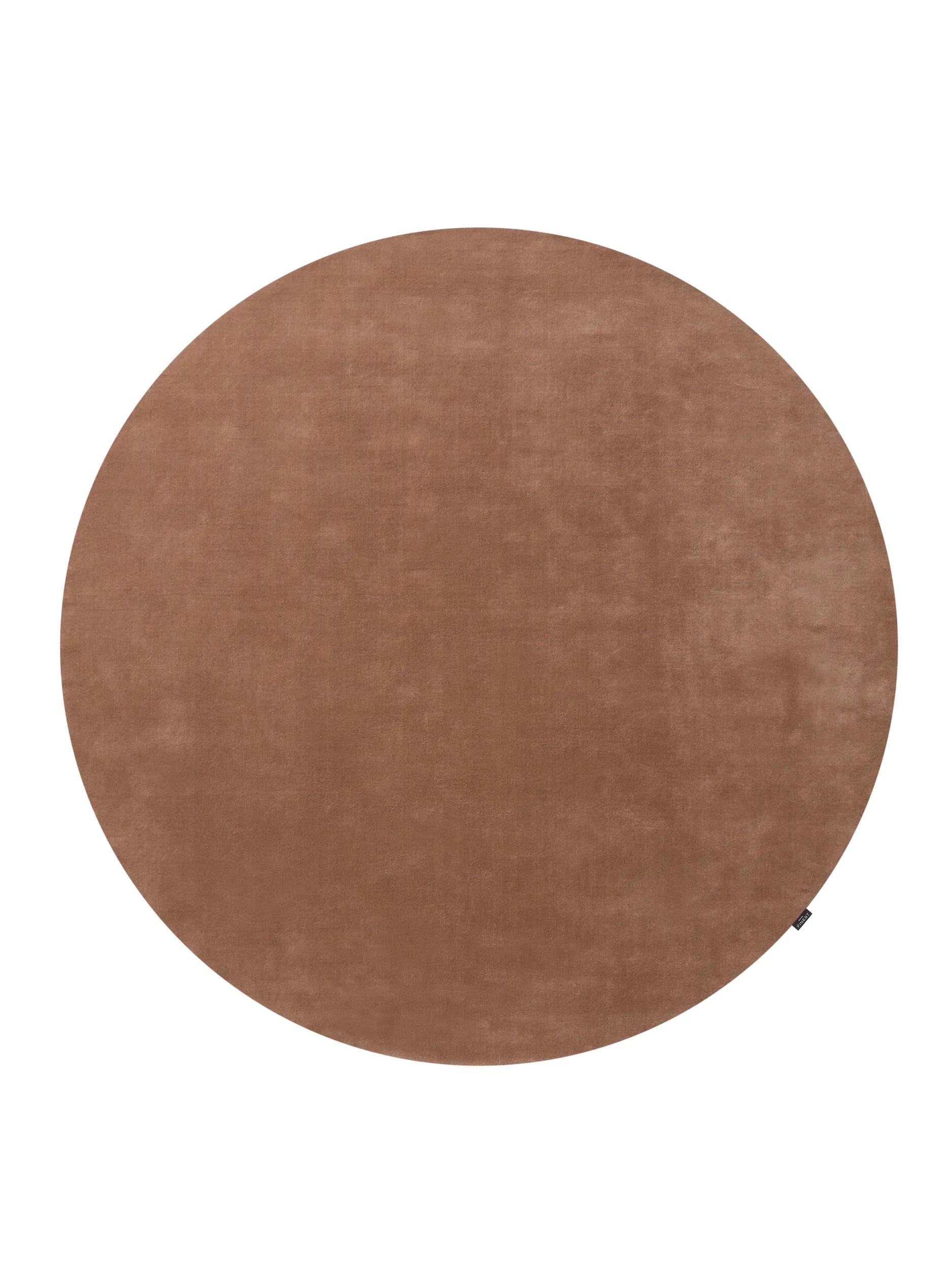 Wool Rug Mono Light Brown