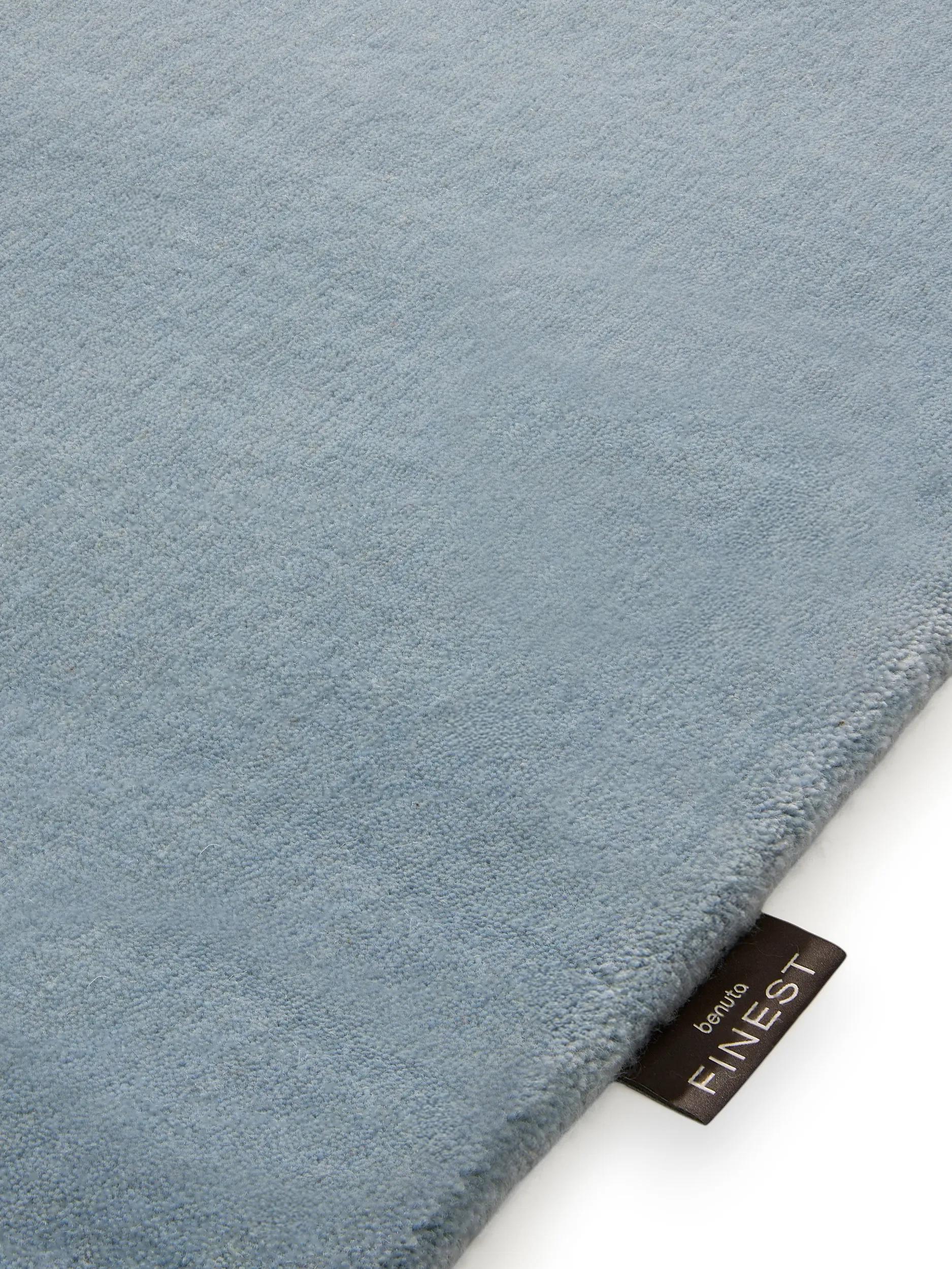 Wool Rug Mono Light Blue