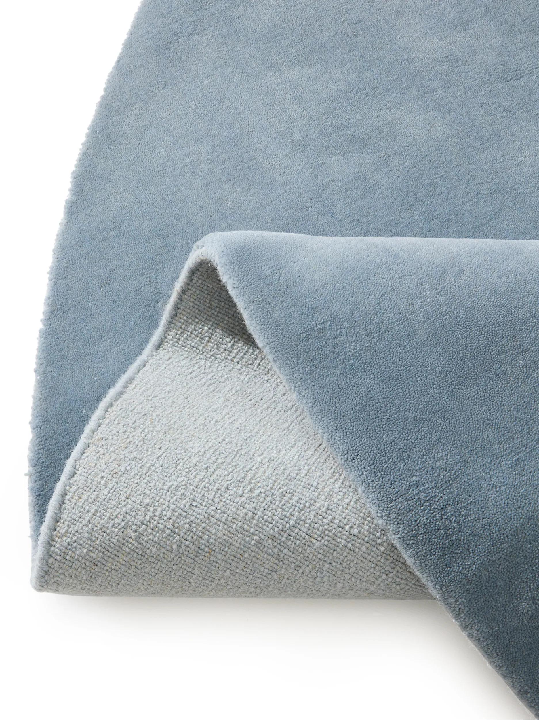 Wool Rug Mono Light Blue