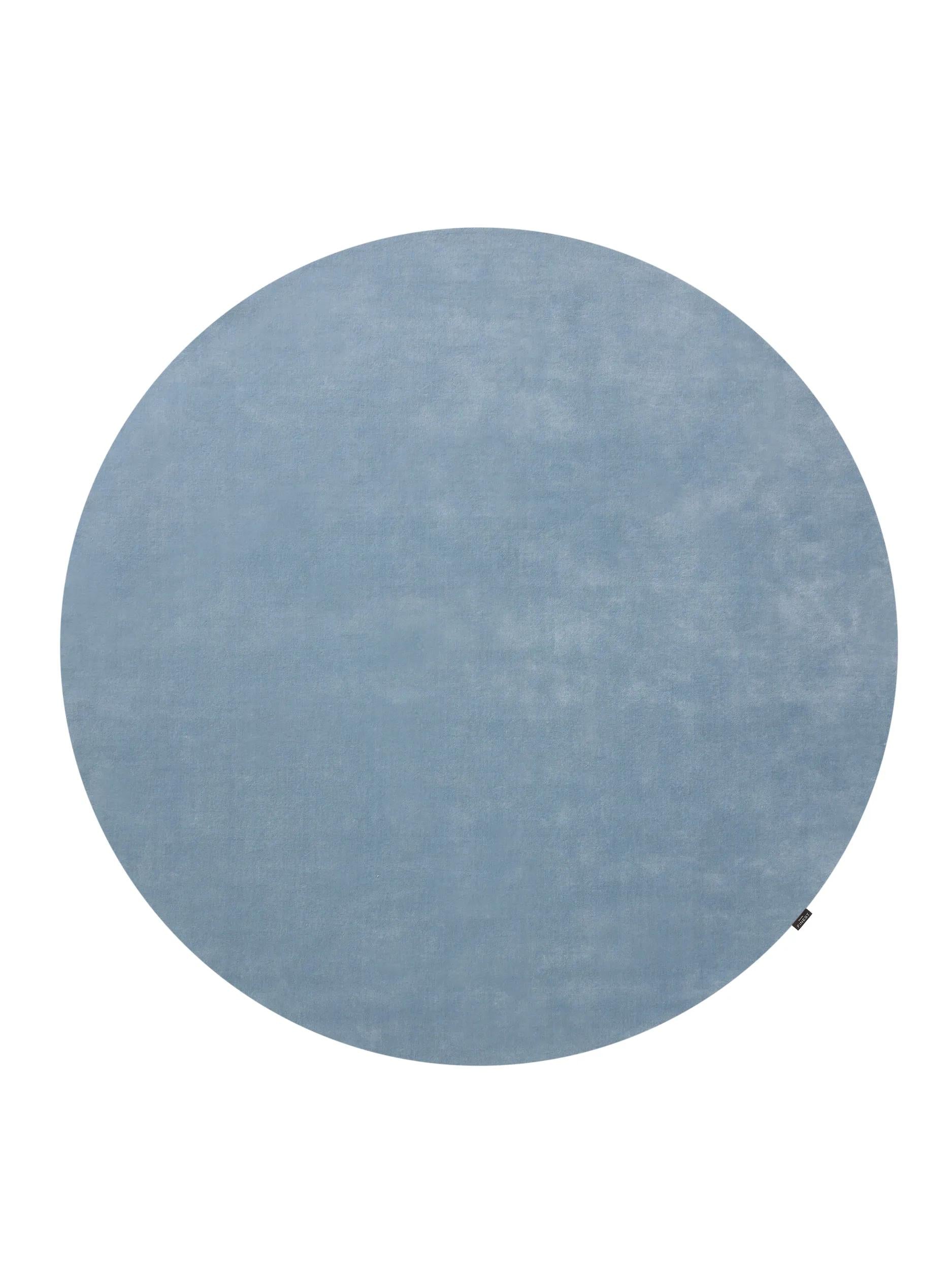 Wool Rug Mono Light Blue