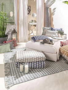 In- & Outdoor cushion Morty Black/White