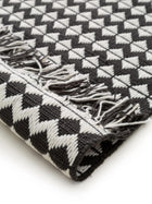 Tapis fabriqué à partir de matériau recyclé Morty Noir/Blanc
