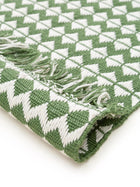 Tapis fabriqué à partir de matériau recyclé Morty Green