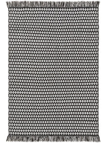 Tapis fabriqué à partir de matériau recyclé Morty Noir/Blanc