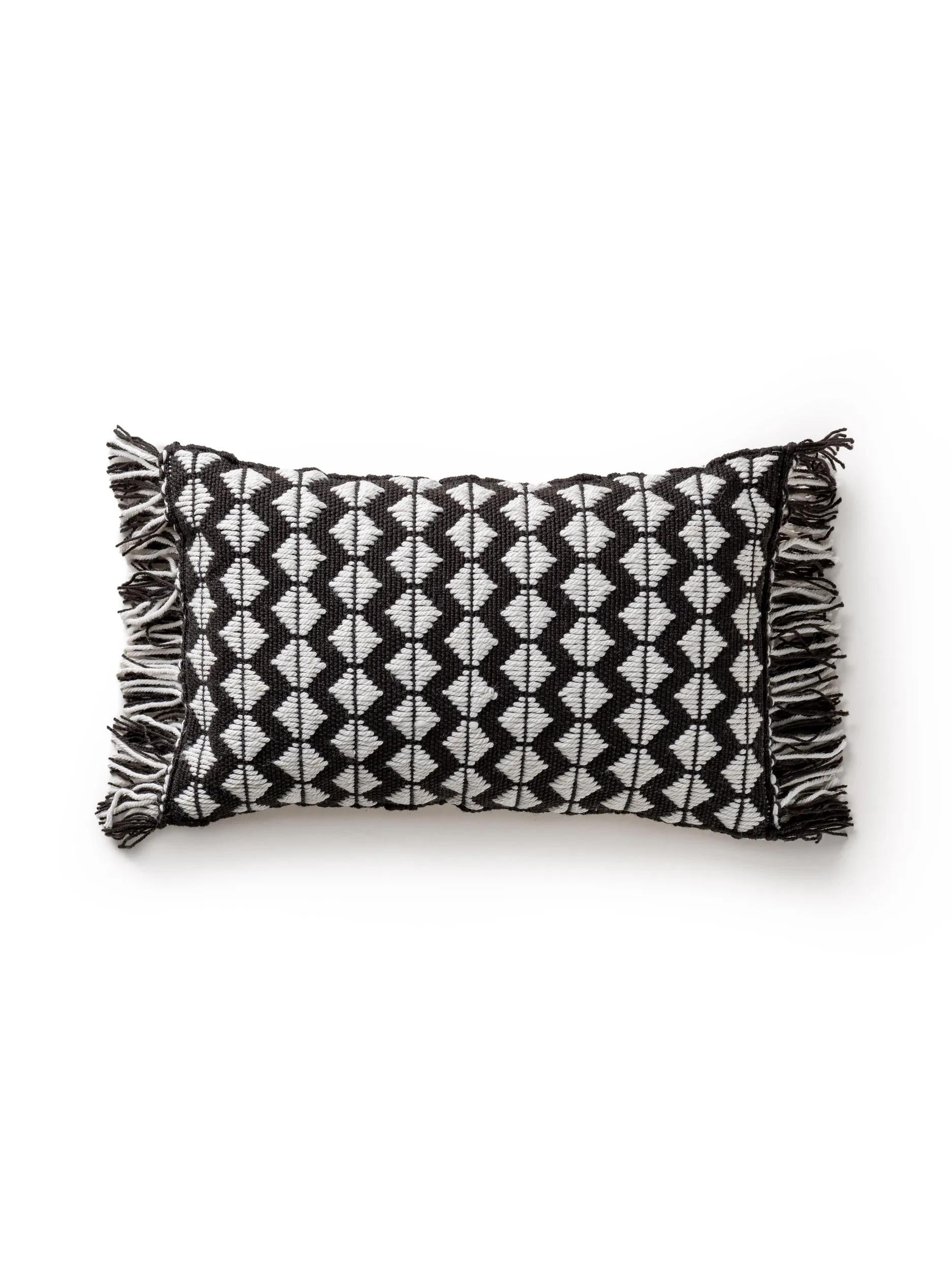 In- & Outdoor cushion Morty Black/White