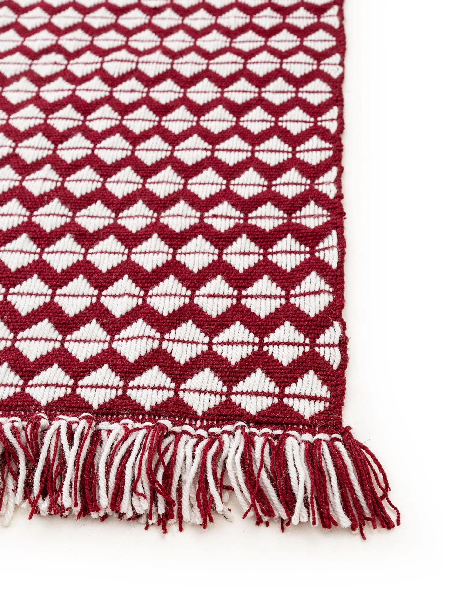 Rug made from recycled material Morty Red