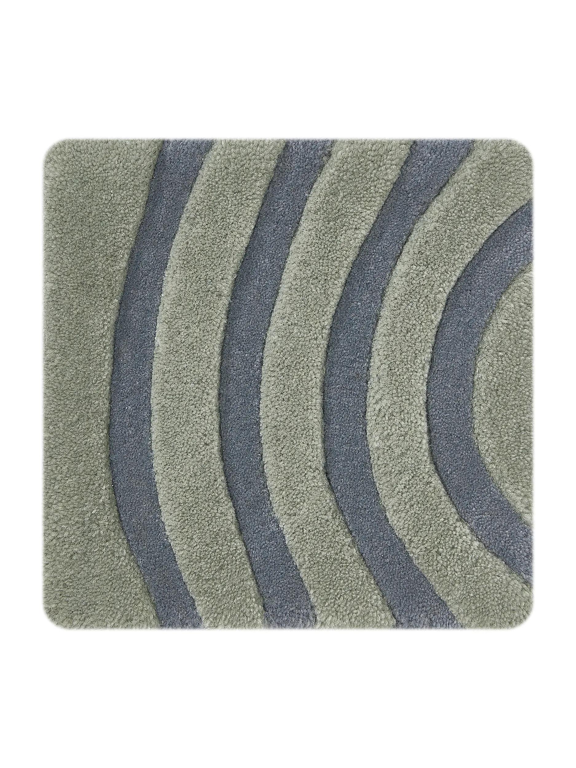 Tapis en laine Helix vert