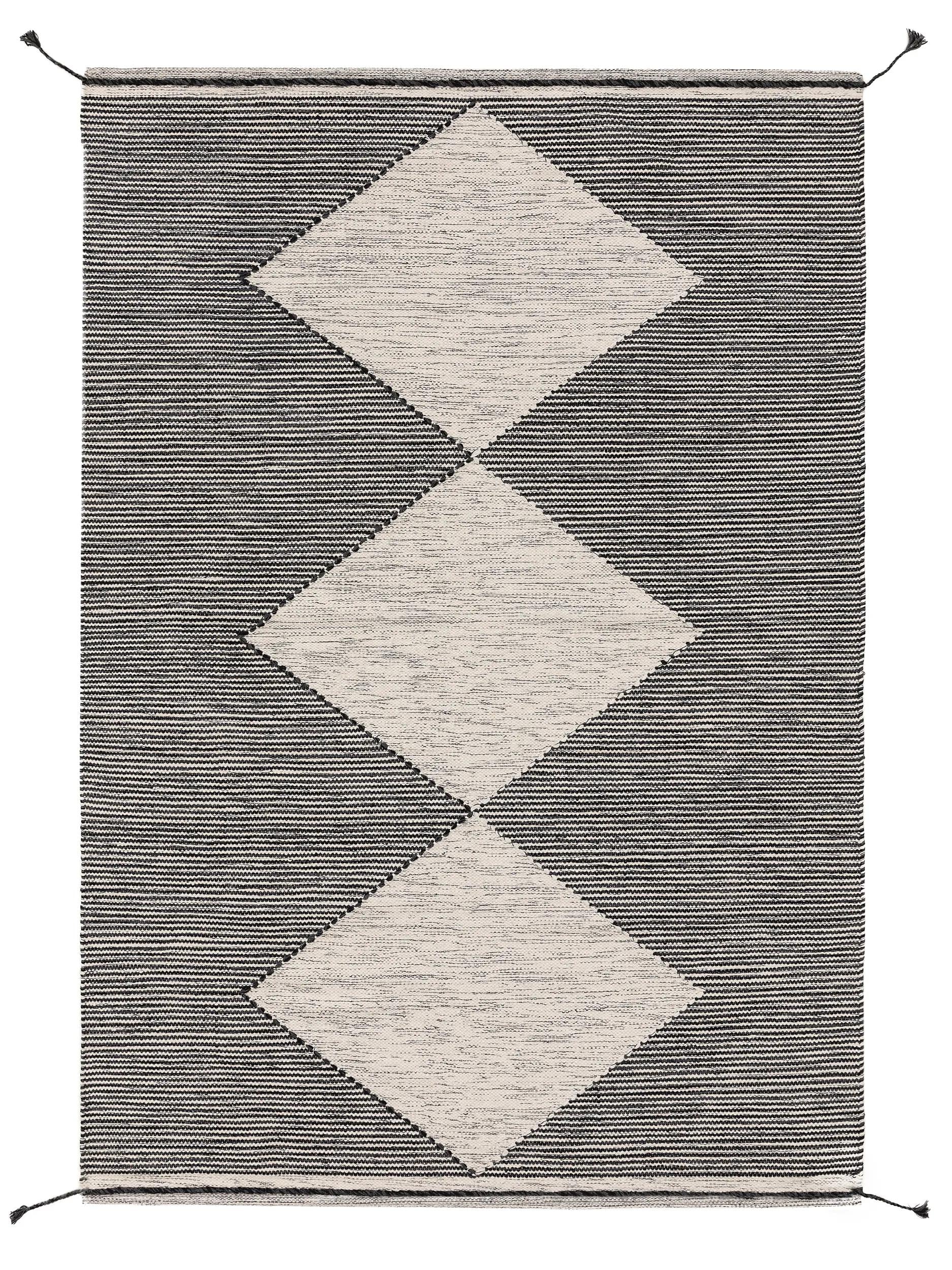 Wool Rug Nahla White/Black