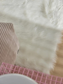 Washable Shaggy Rug Nanuk White