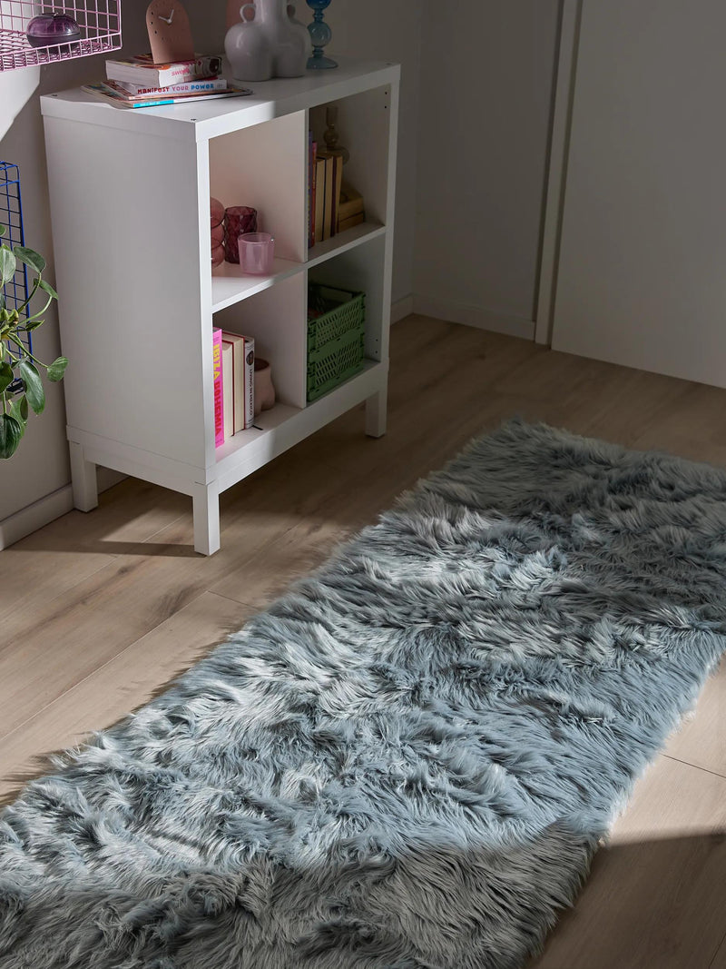 Washable Shaggy Rug Nanuk Blue