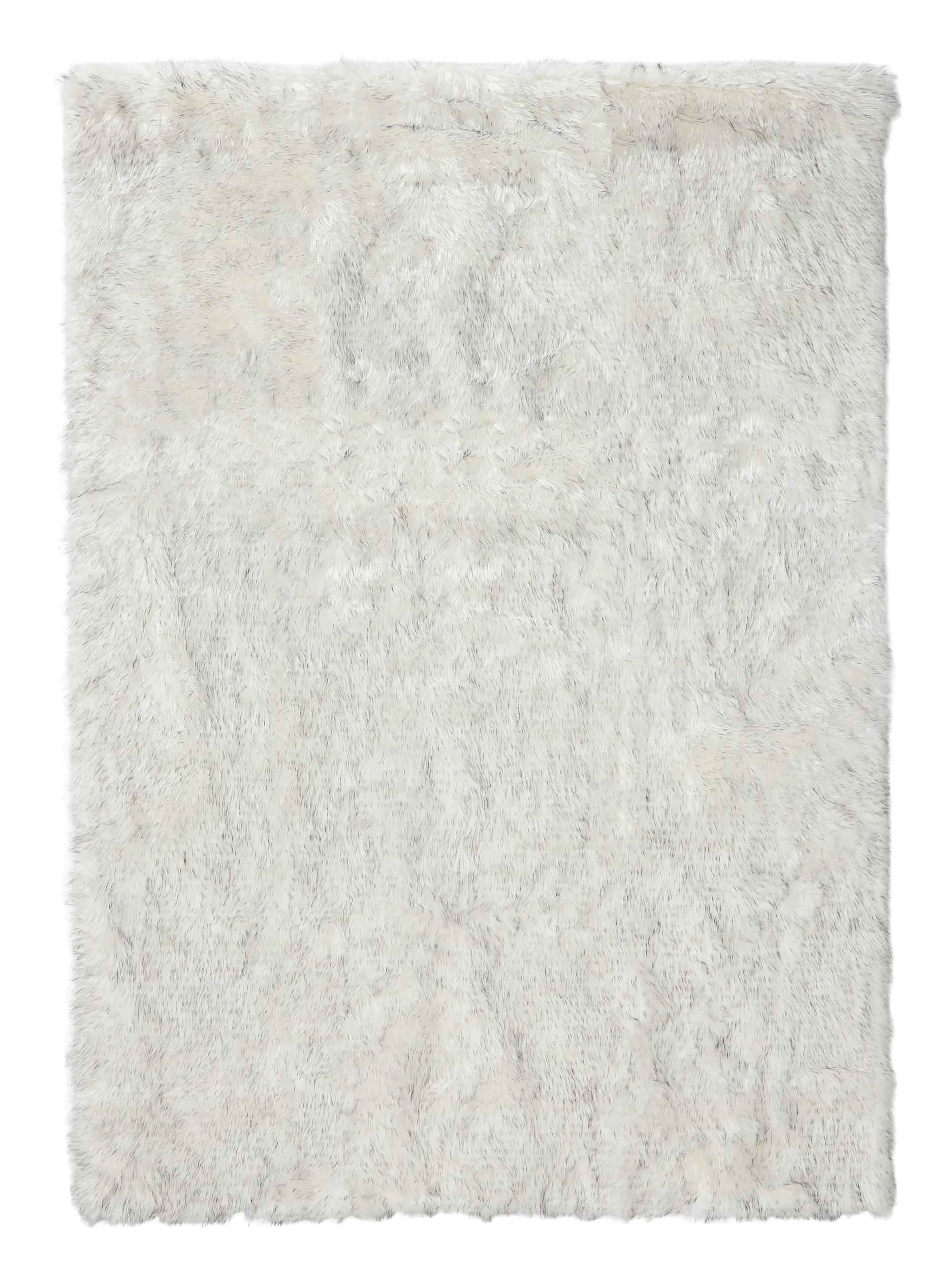Washable Shaggy Rug Nanuk Black/White