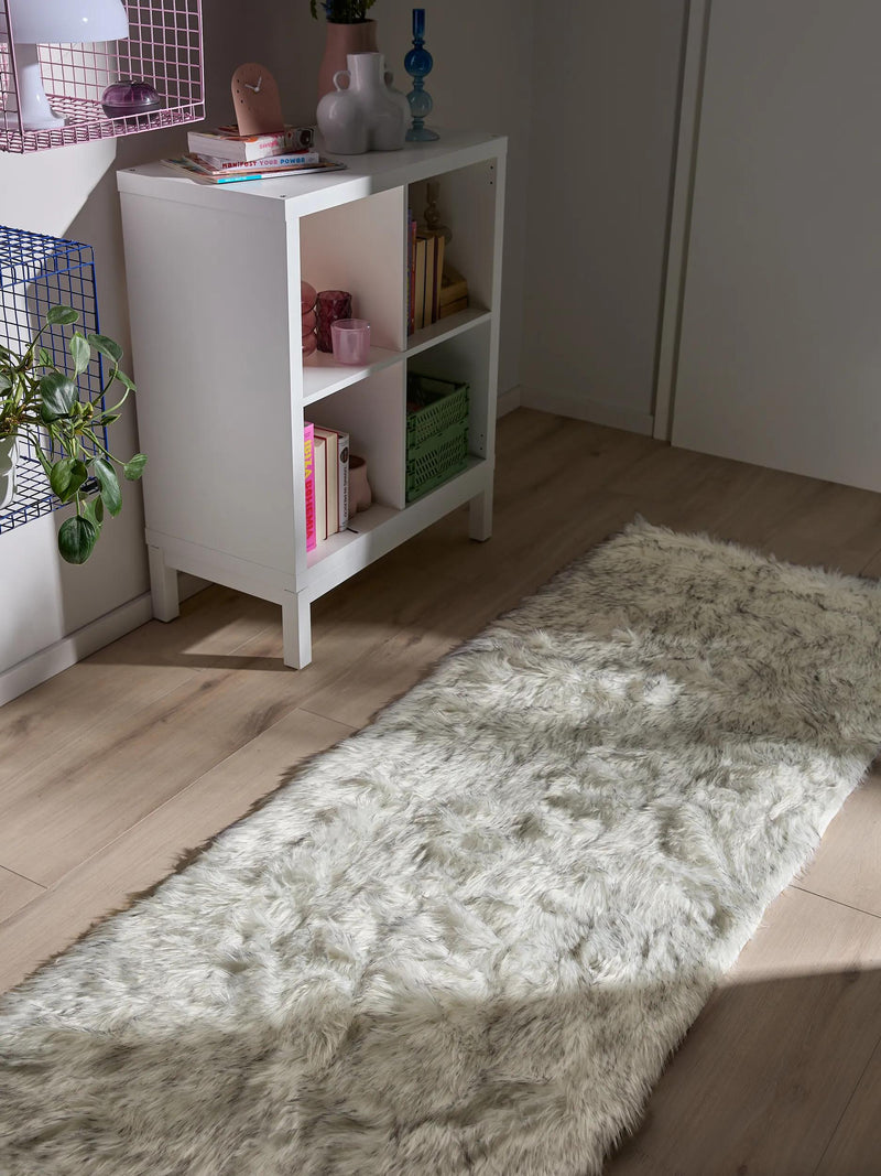 Washable Shaggy Rug Nanuk Black/White