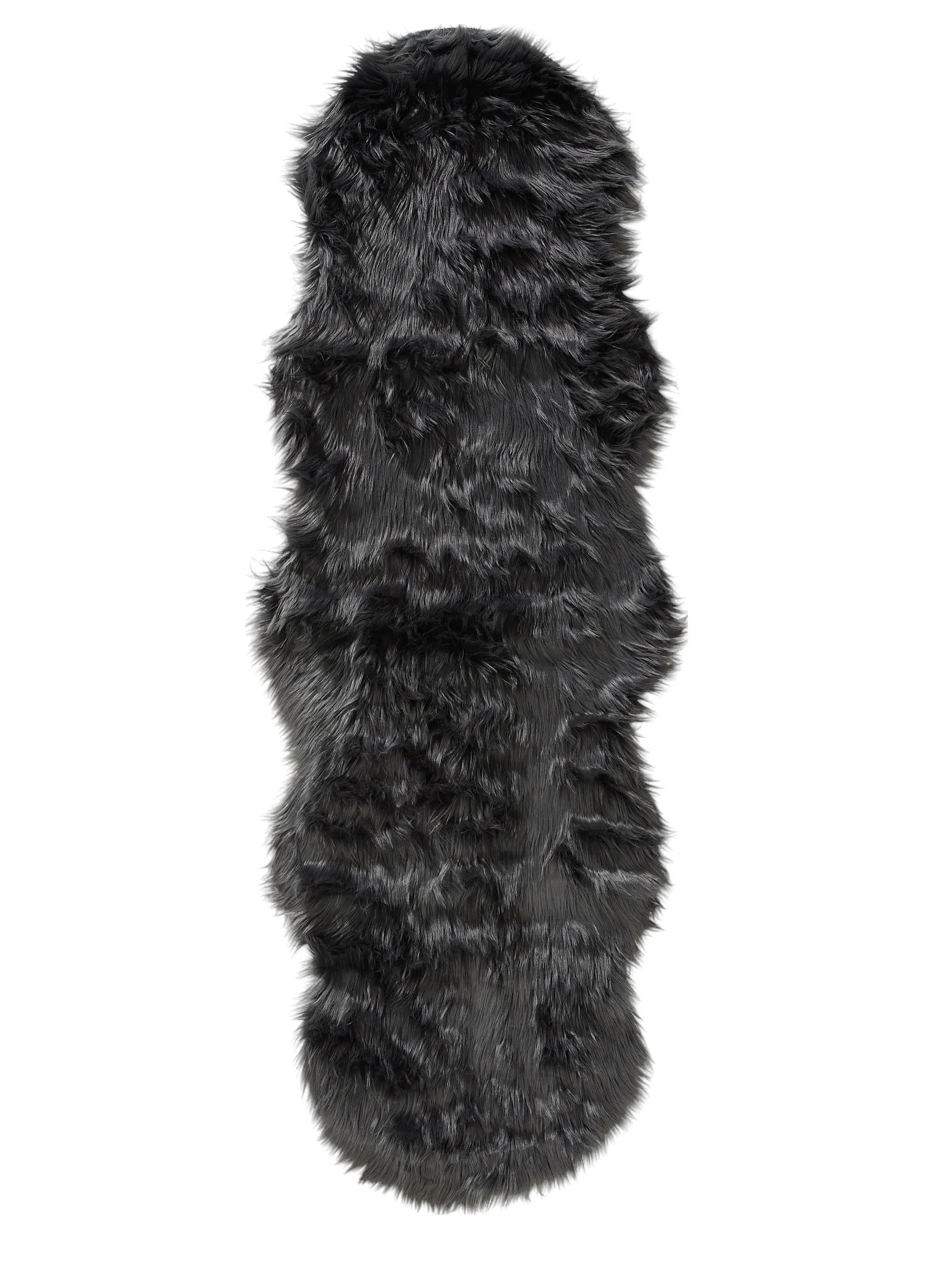 Washable Shaggy Rug Nanuk Charcoal