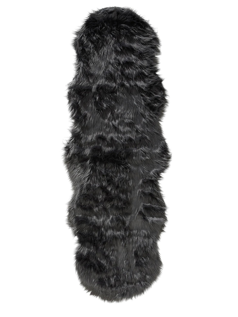 Washable Shaggy Rug Nanuk Charcoal