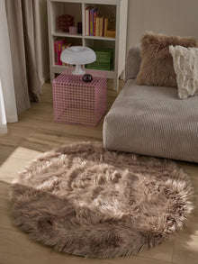 Alfombra peluda lavable Nanuk beige