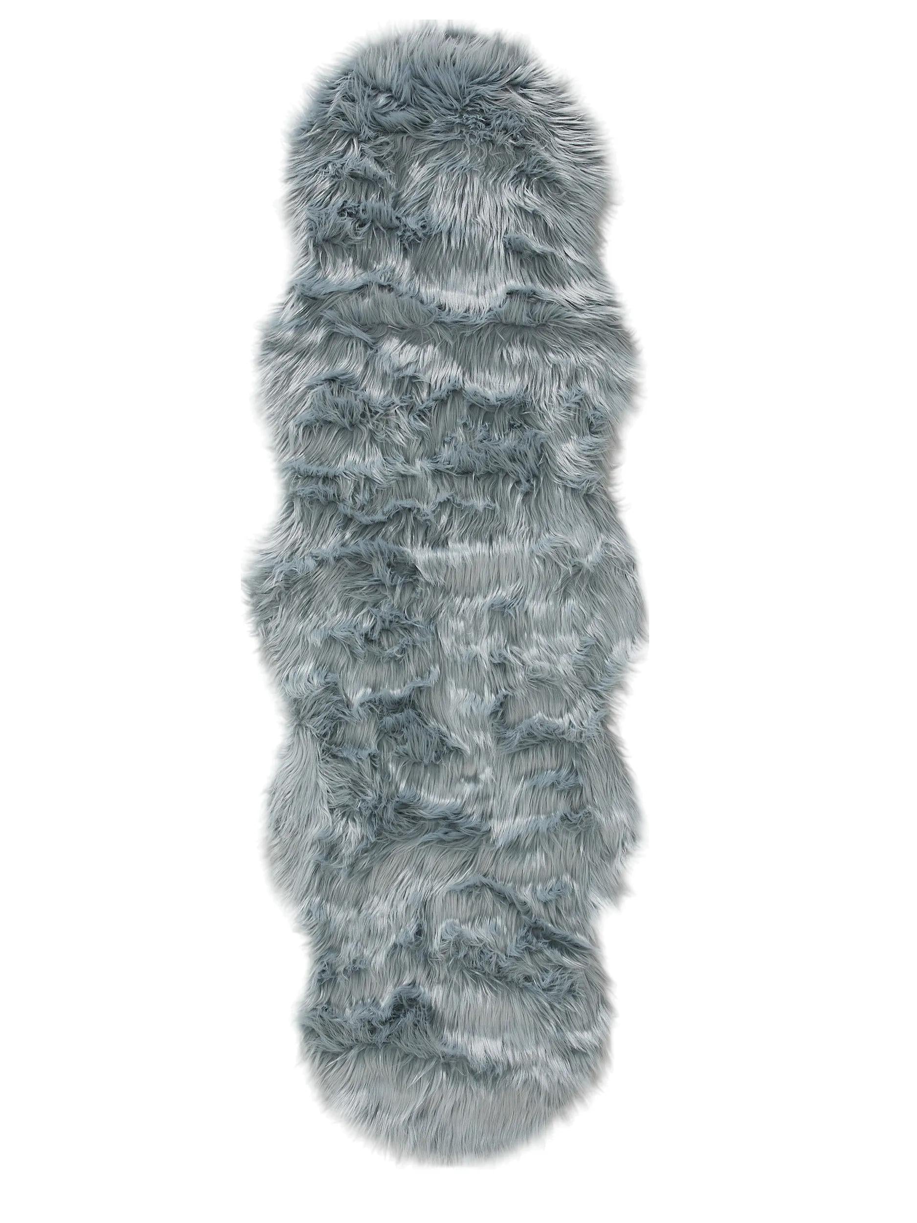 Alfombra peluda lavable Nanuk azul