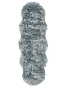 Alfombra peluda lavable Nanuk azul