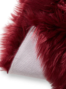 Alfombra peluda lavable Nanuk Burdeos