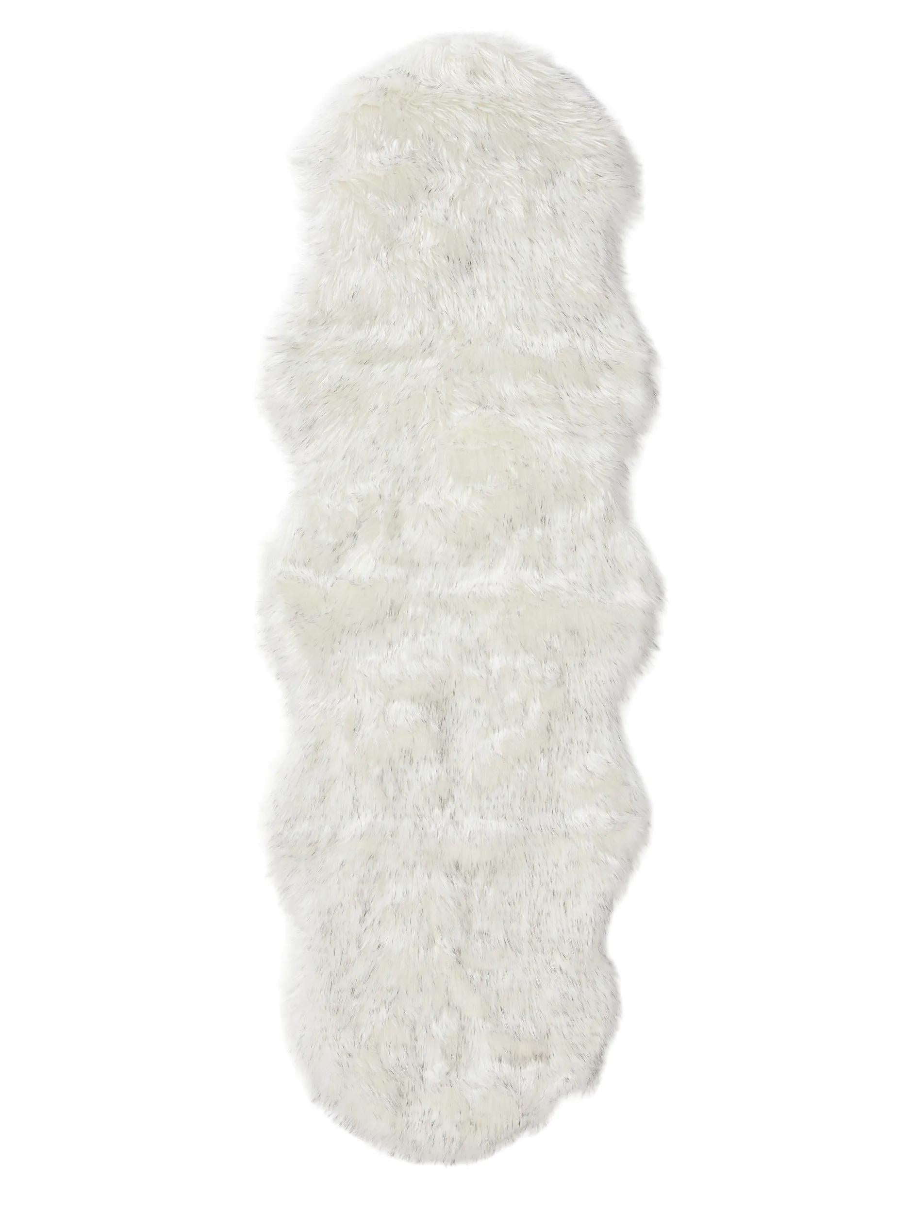 Washable Shaggy Rug Nanuk Black/White