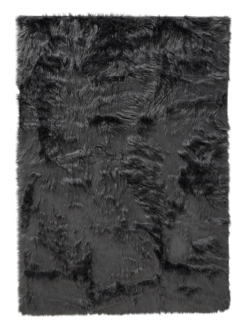 Washable Shaggy Rug Nanuk Charcoal