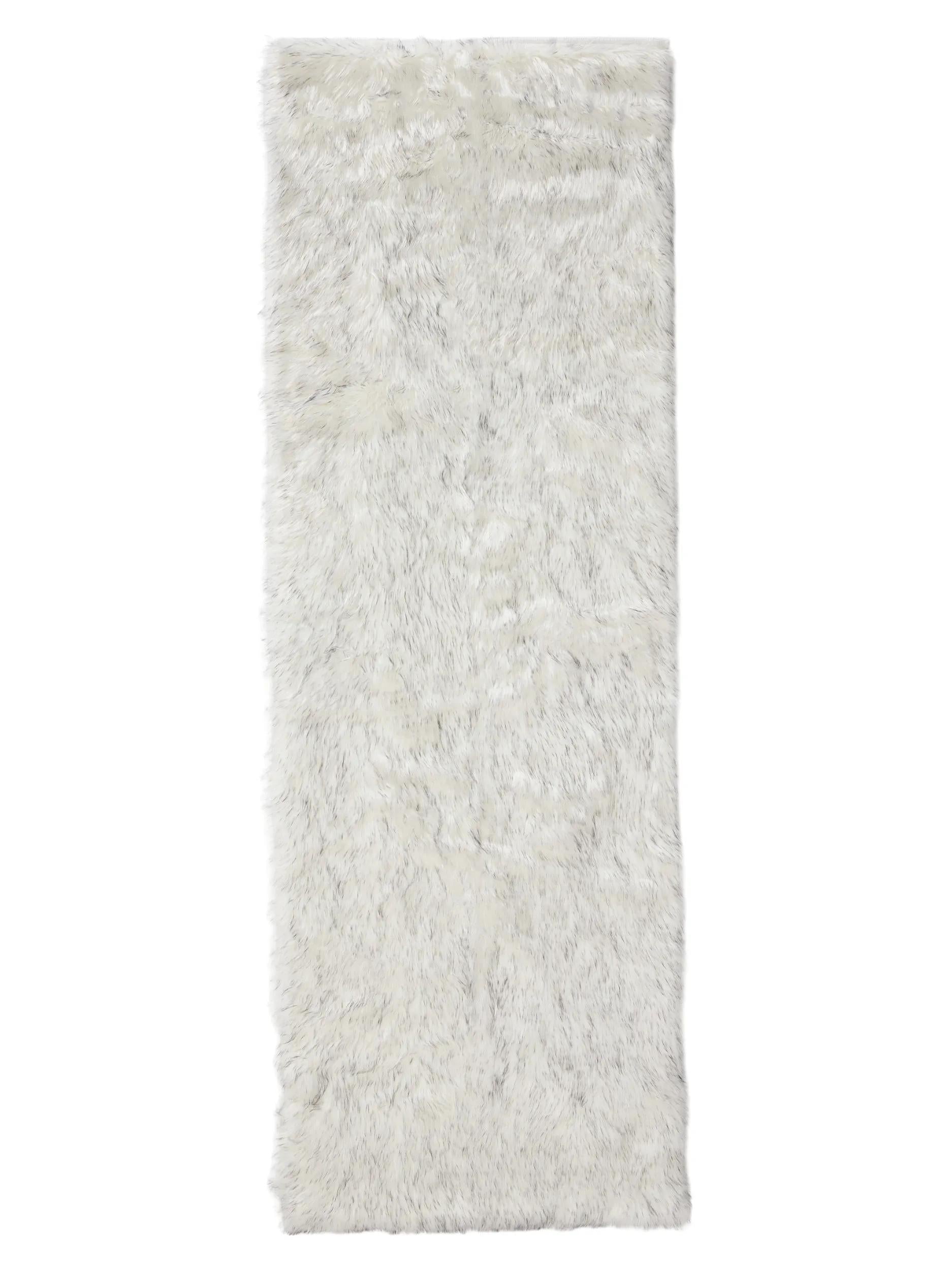 Washable Shaggy Rug Nanuk Black/White