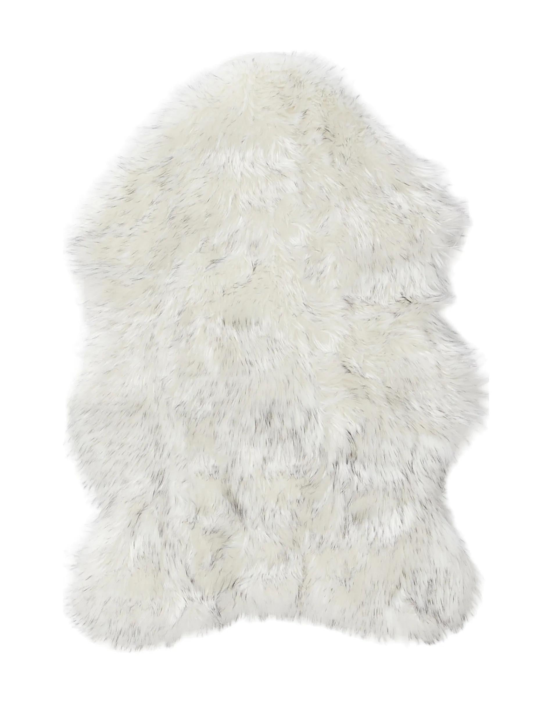 Washable Shaggy Rug Nanuk Black/White