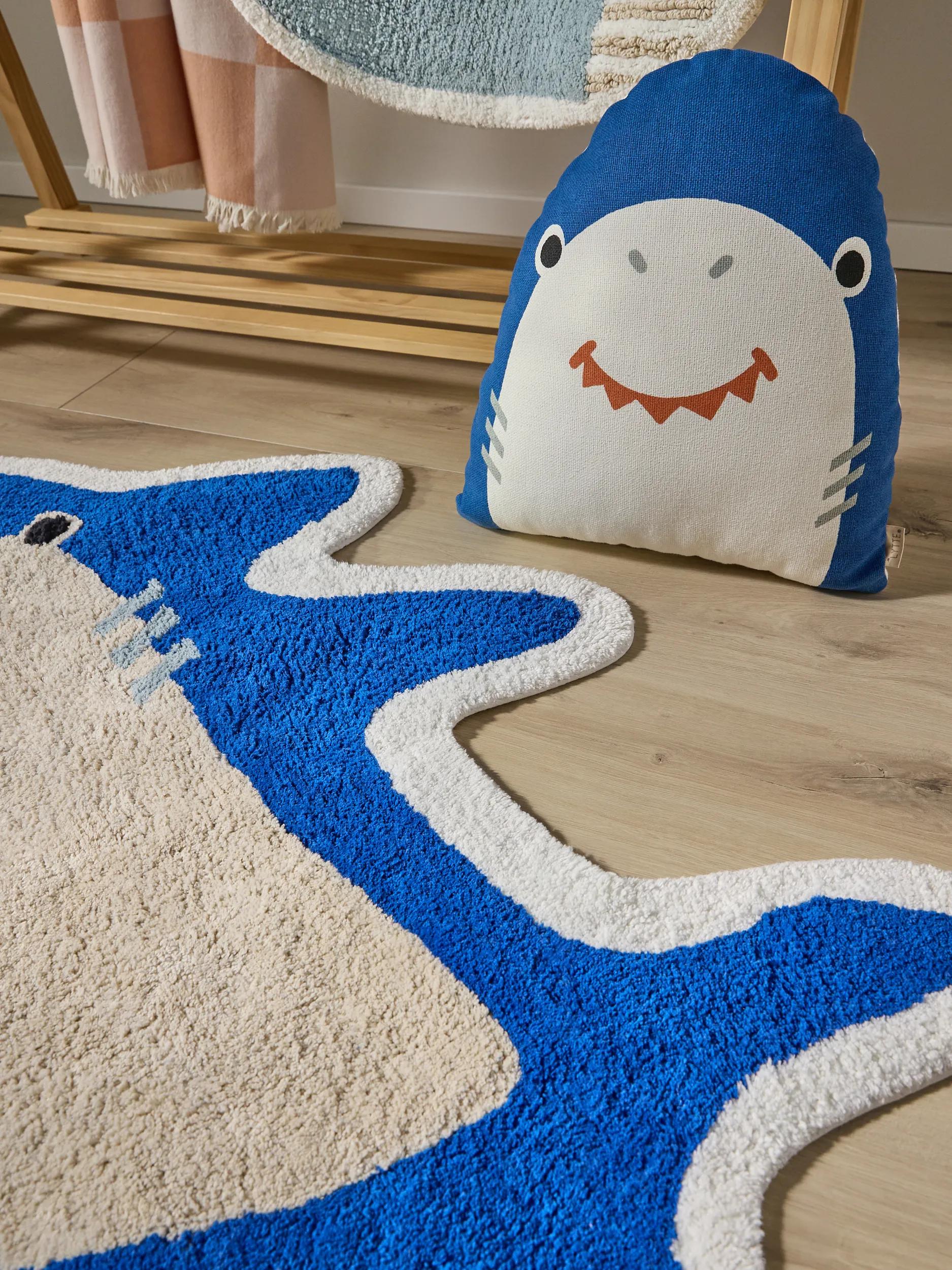 Washable Kids Rug Narius Blue