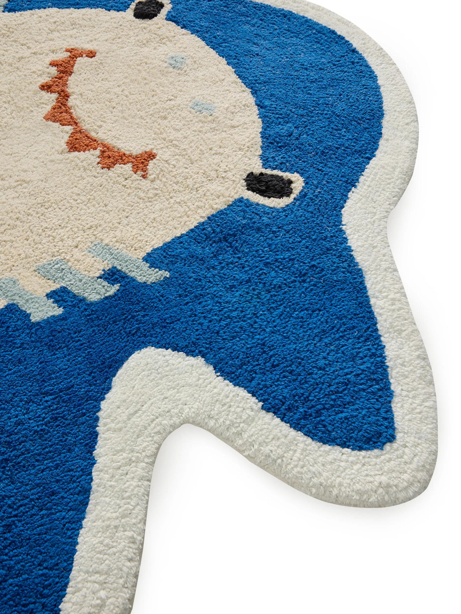 Washable Kids Rug Narius Blue