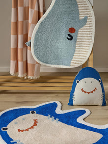 Washable Kids Rug Narius Light Blue