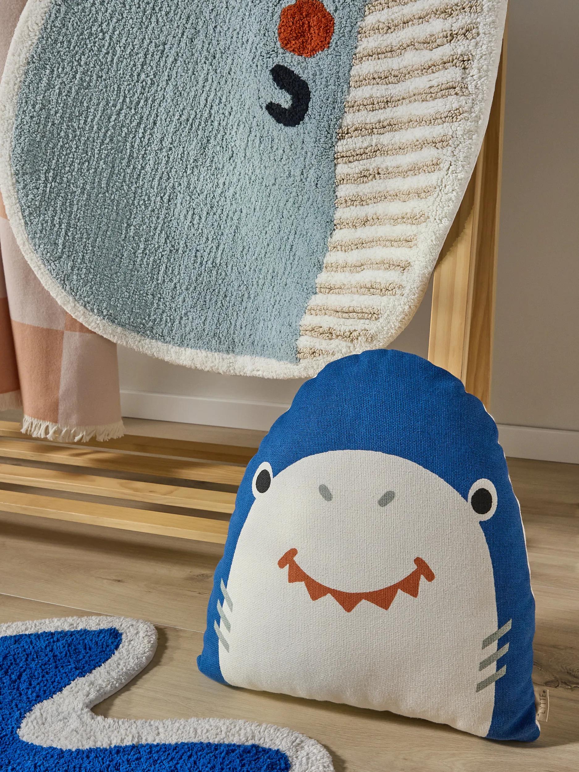 Washable Kids Rug Narius Light Blue