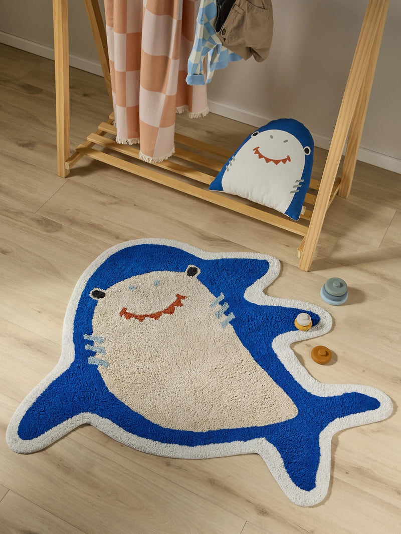 Washable Kids Rug Narius Blue
