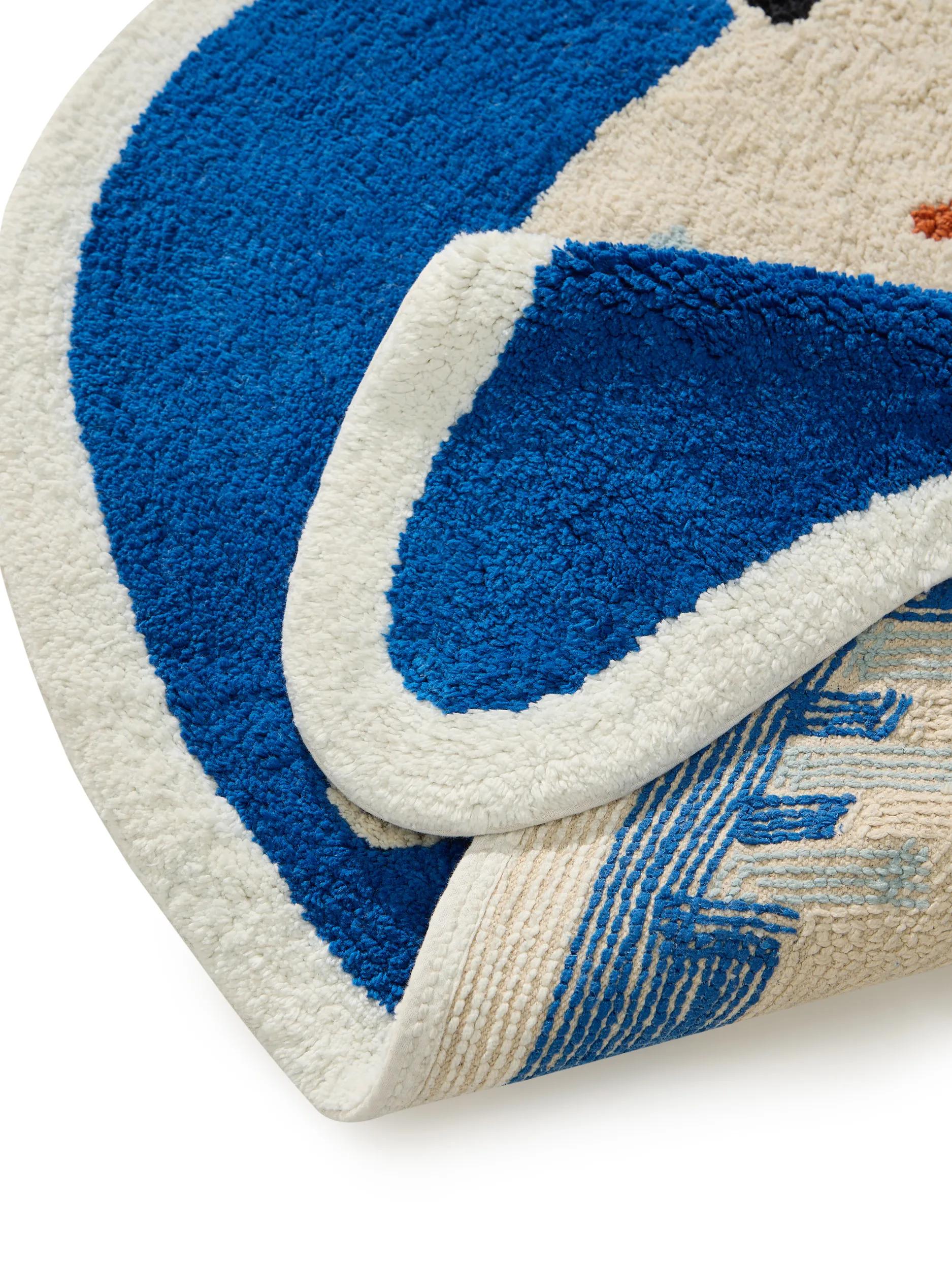 Washable Kids Rug Narius Blue