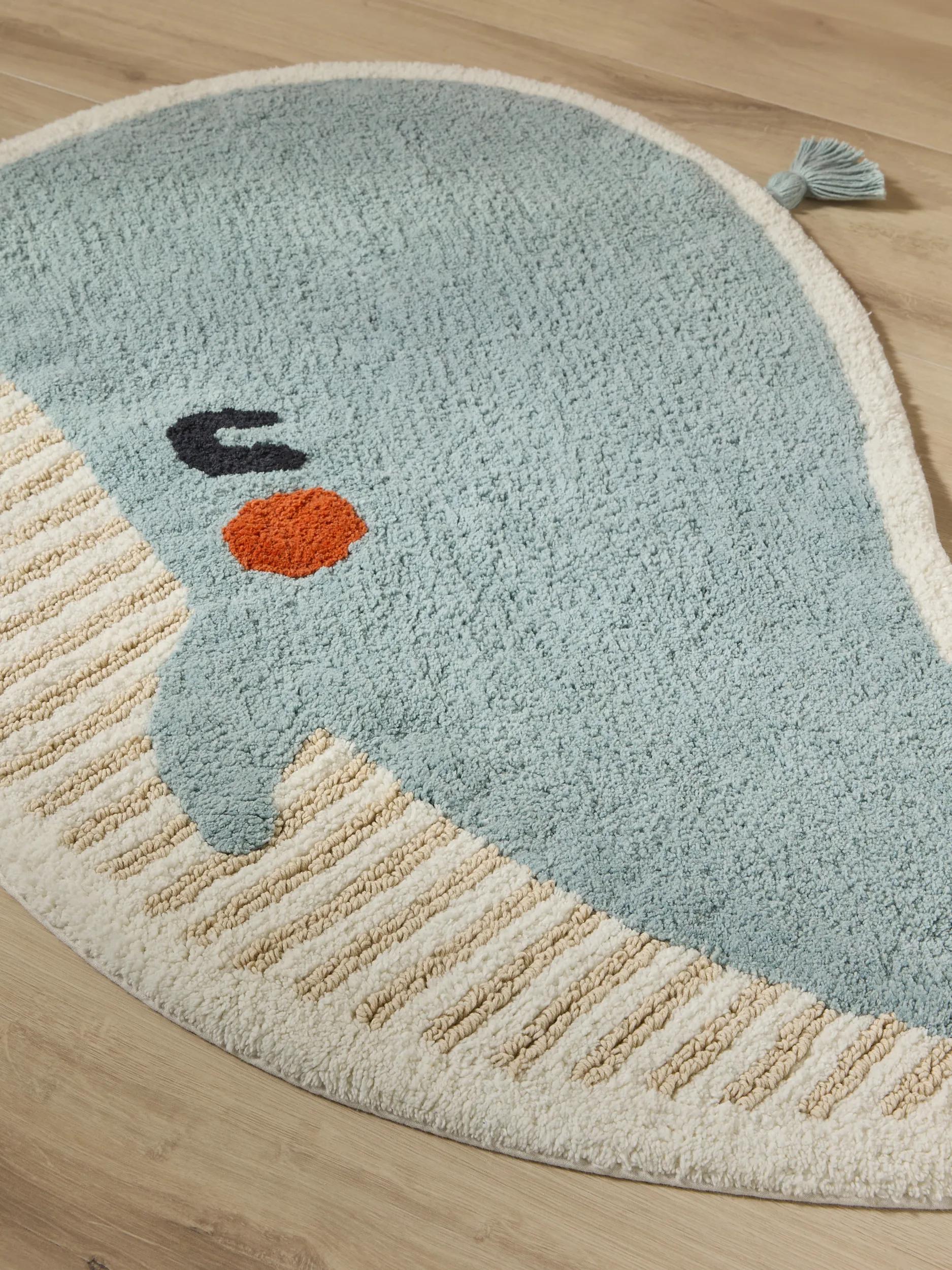 Washable Kids Rug Narius Light Blue
