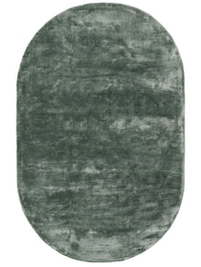 Viscose Rug Oval Nela Light Green