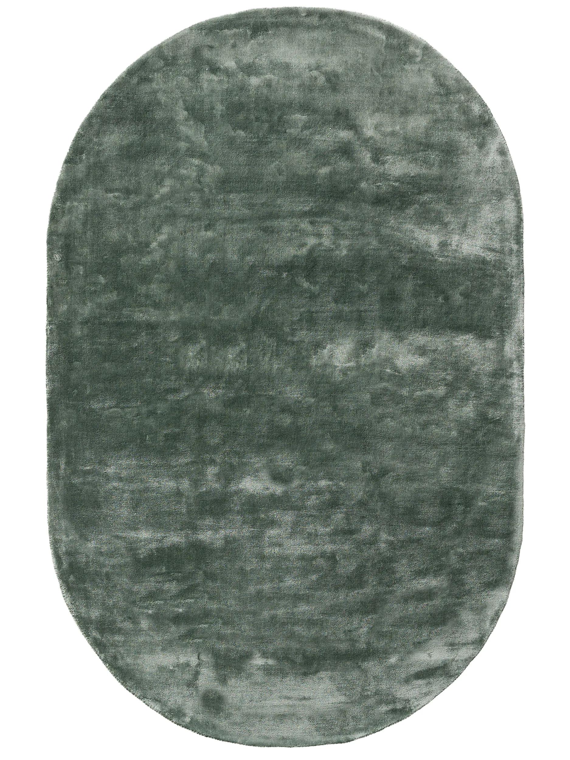 Viscose Rug Oval Nela Light Green